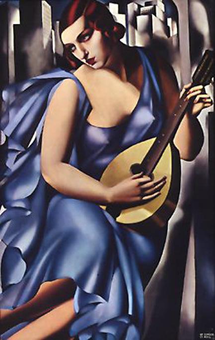 The Musician in Blue painting - Tamara de Lempicka The Musician in Blue art painting
